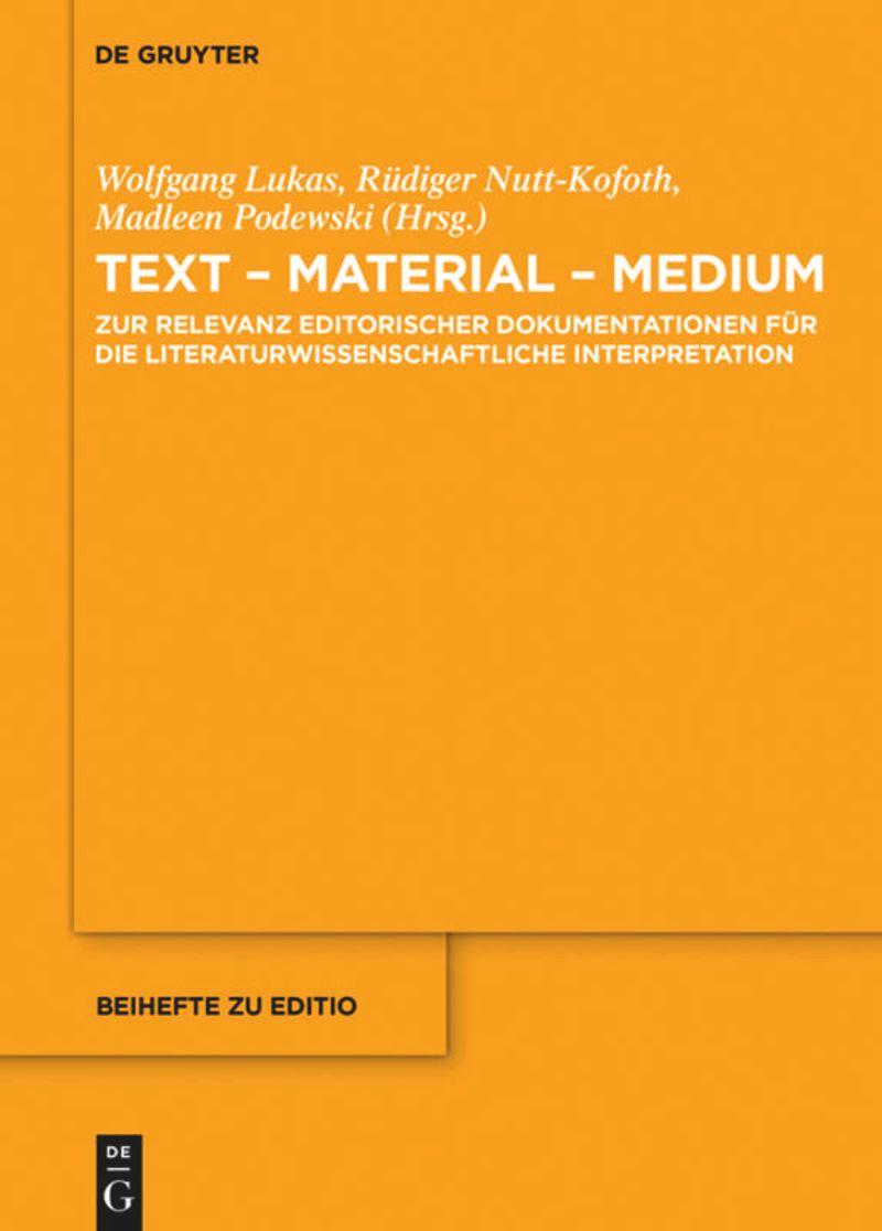 book: Text - Material - Medium