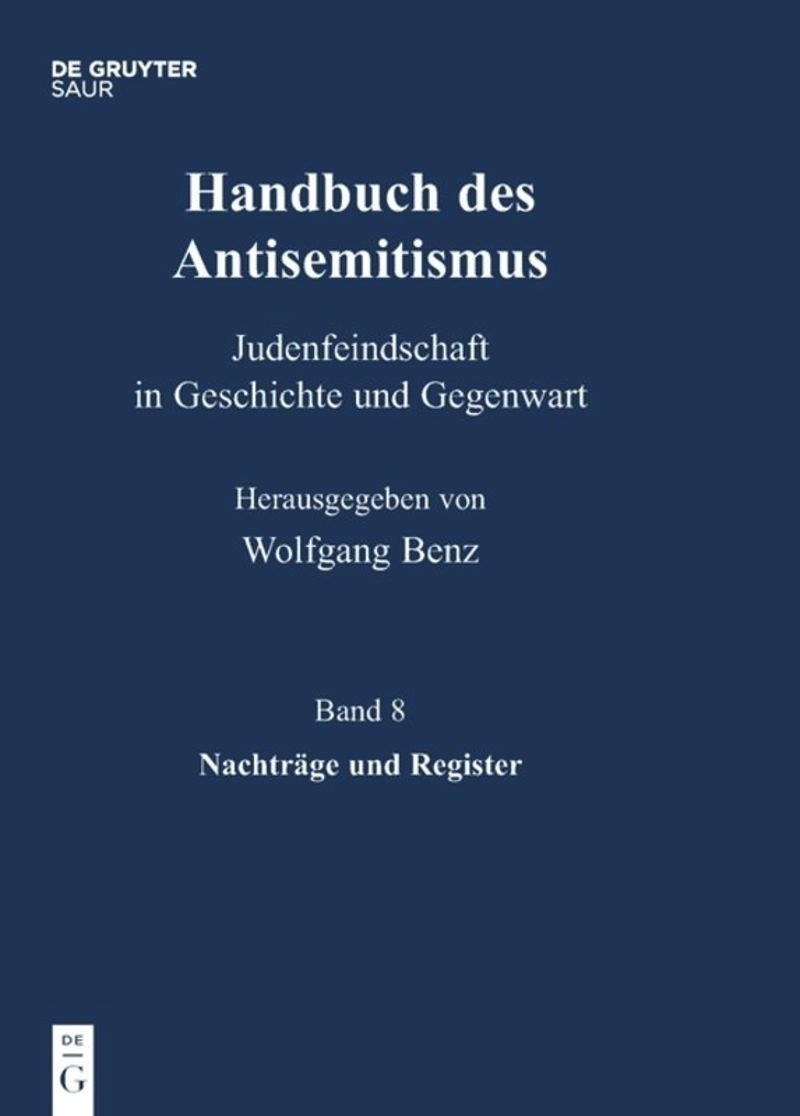 book: Band 8 Nachträge und Register