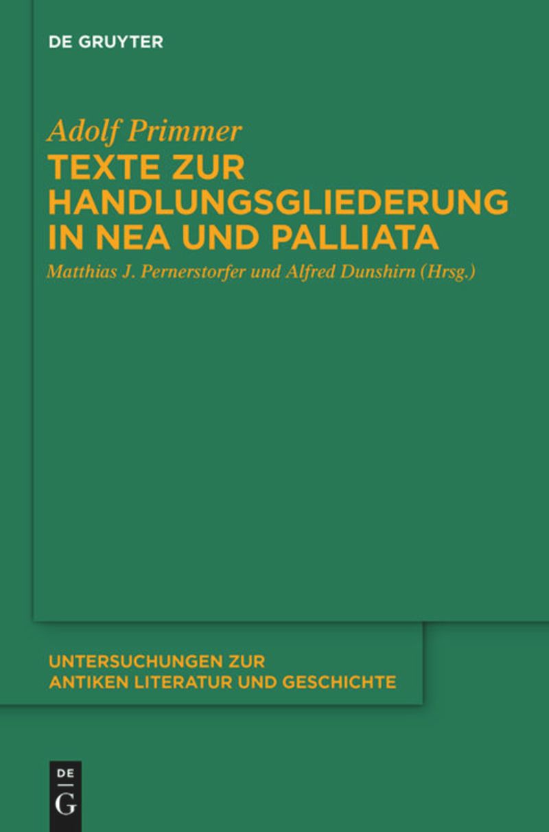 book: Texte zur Handlungsgliederung in Nea und Palliata