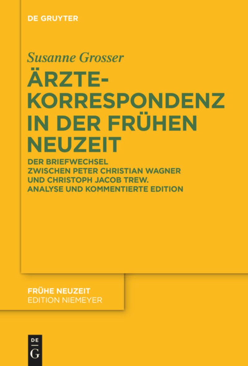 book: Ärztekorrespondenz in der Frühen Neuzeit