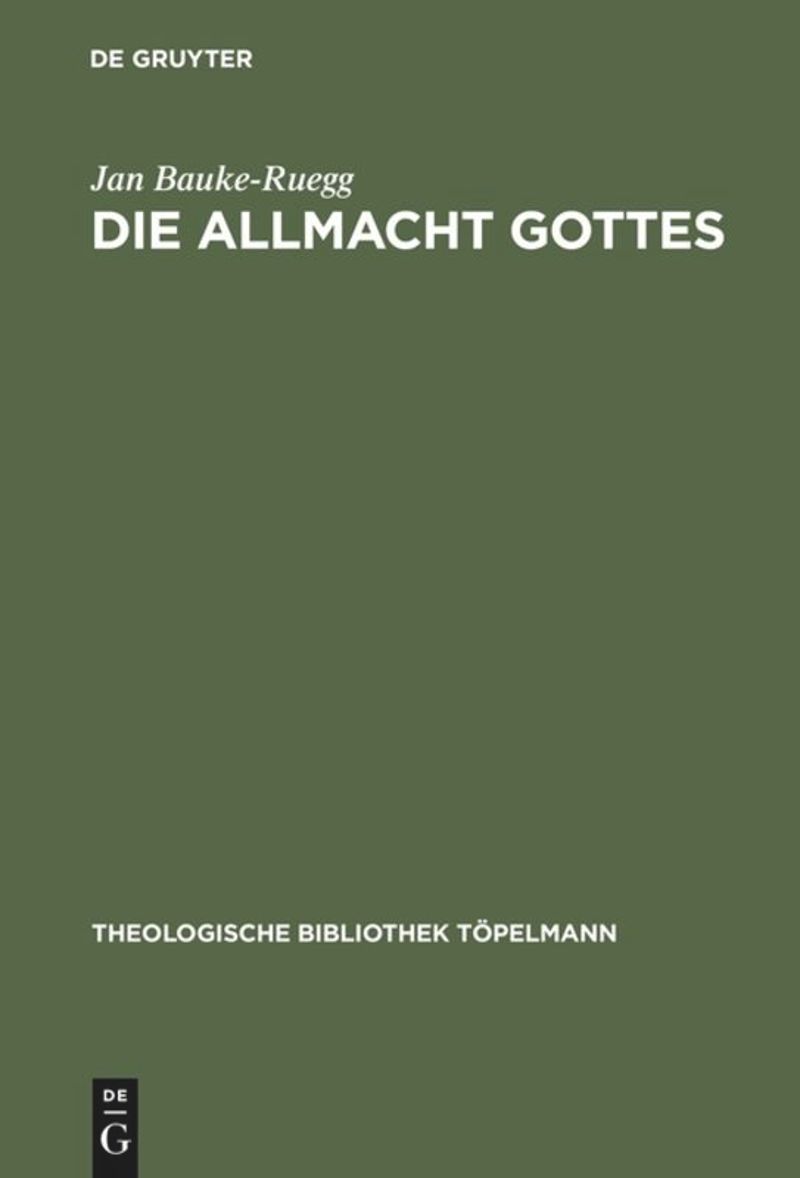 book: Die Allmacht Gottes