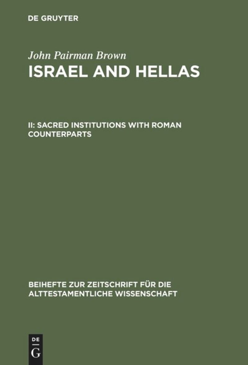 book: II Sacred Institutions with Roman Counterparts