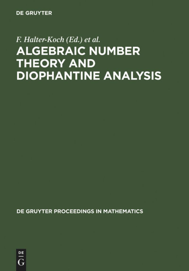 book: Algebraic Number Theory and Diophantine Analysis