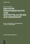 book: Band I Einführung · Grundbegriffe · 14. bis 16. Jahrhundert