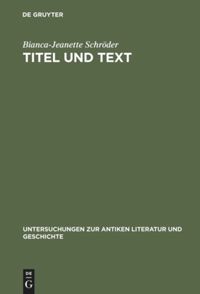 book: Titel und Text