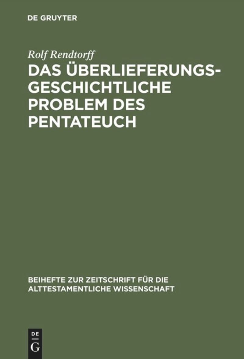 book: Das überlieferungsgeschichtliche Problem des Pentateuch