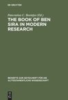 book: The Book of Ben Sira in Modern Research