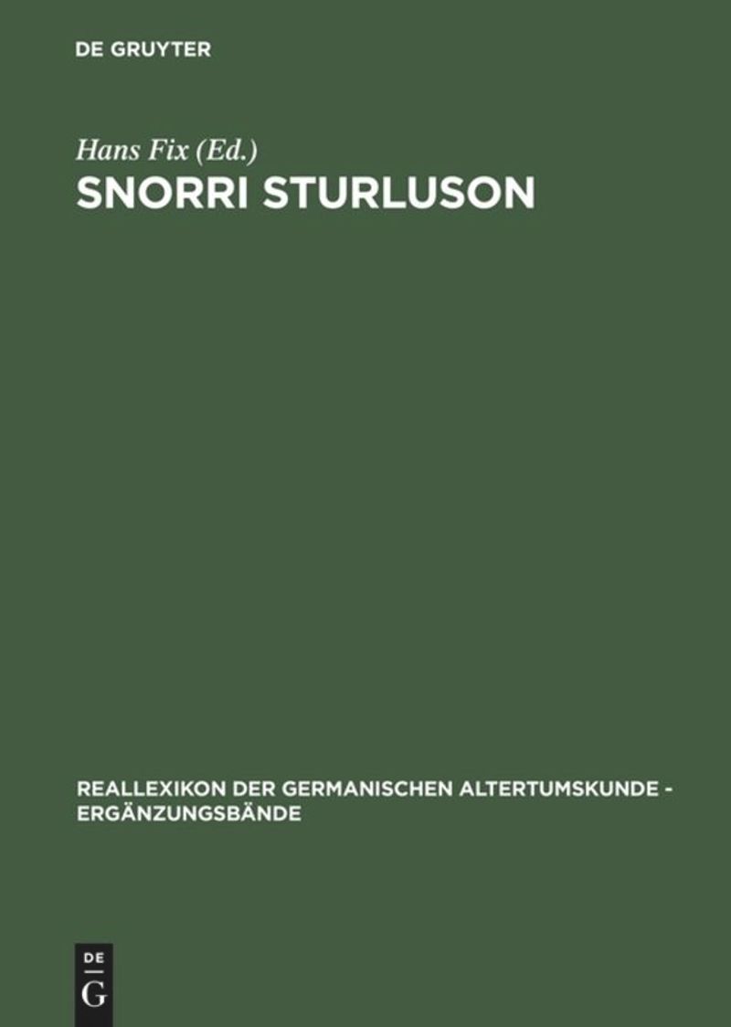 book: Snorri Sturluson