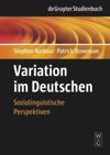 book: Variation im Deutschen