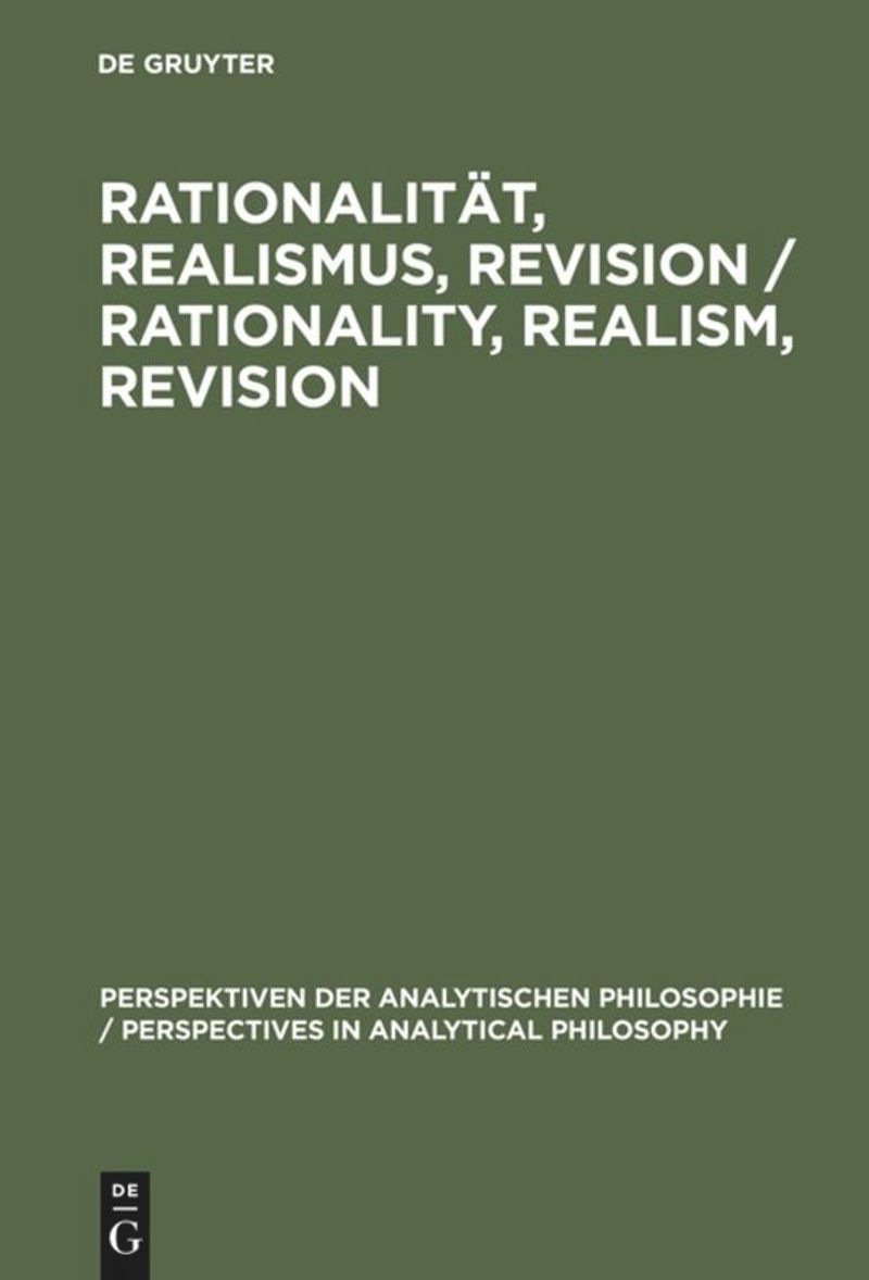 book: Rationalität, Realismus, Revision / Rationality, Realism, Revision