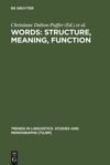 book: Words: Structure, Meaning, Function