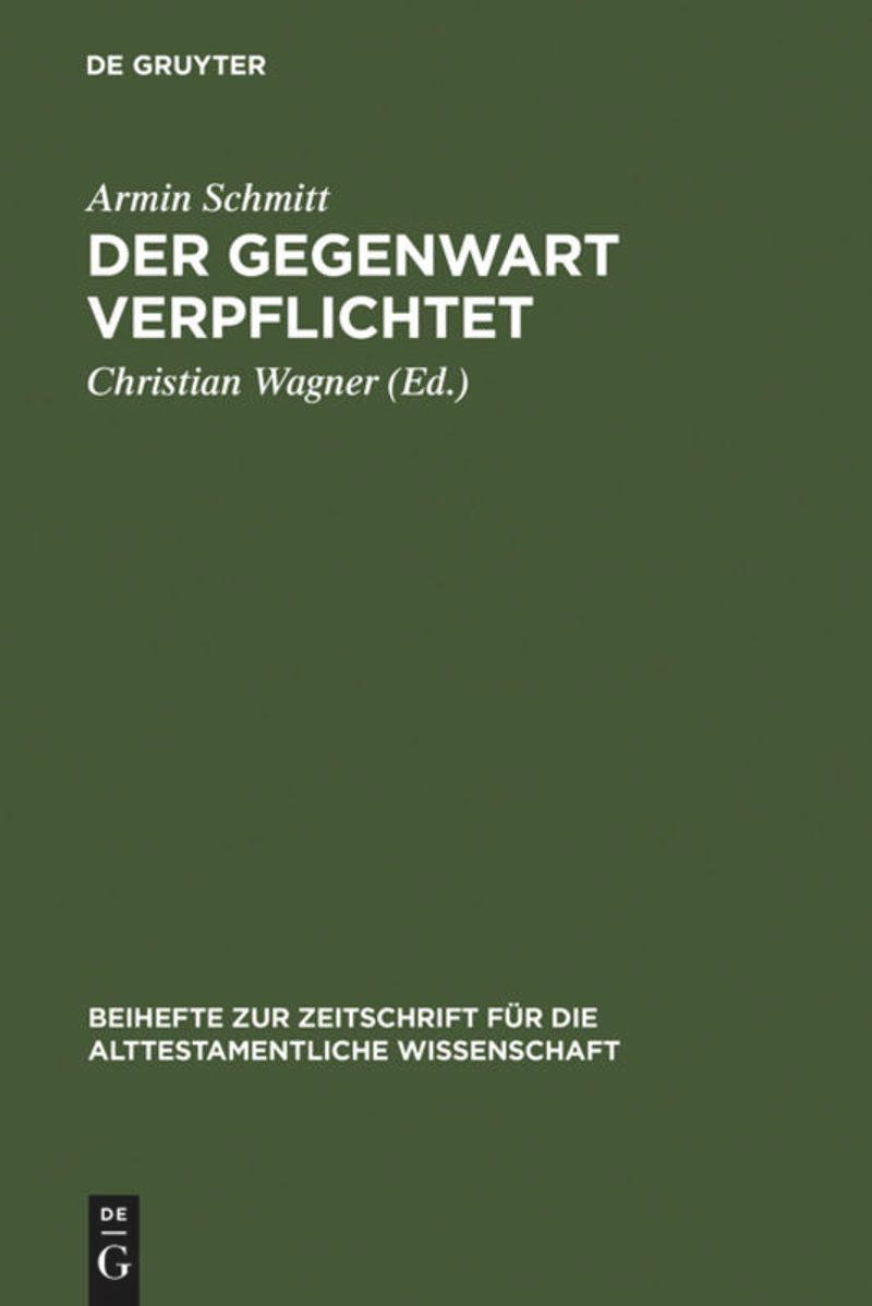 book: Der Gegenwart verpflichtet
