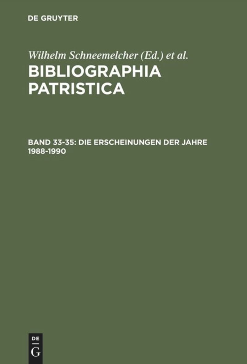 book: Bd 33-35 Die Erscheinungen der Jahre 1988–1990