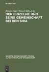 book: Der Einzelne und seine Gemeinschaft bei Ben Sira