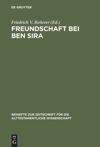 book: Freundschaft bei Ben Sira