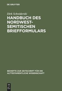 book: Handbuch des nordwestsemitischen Briefformulars