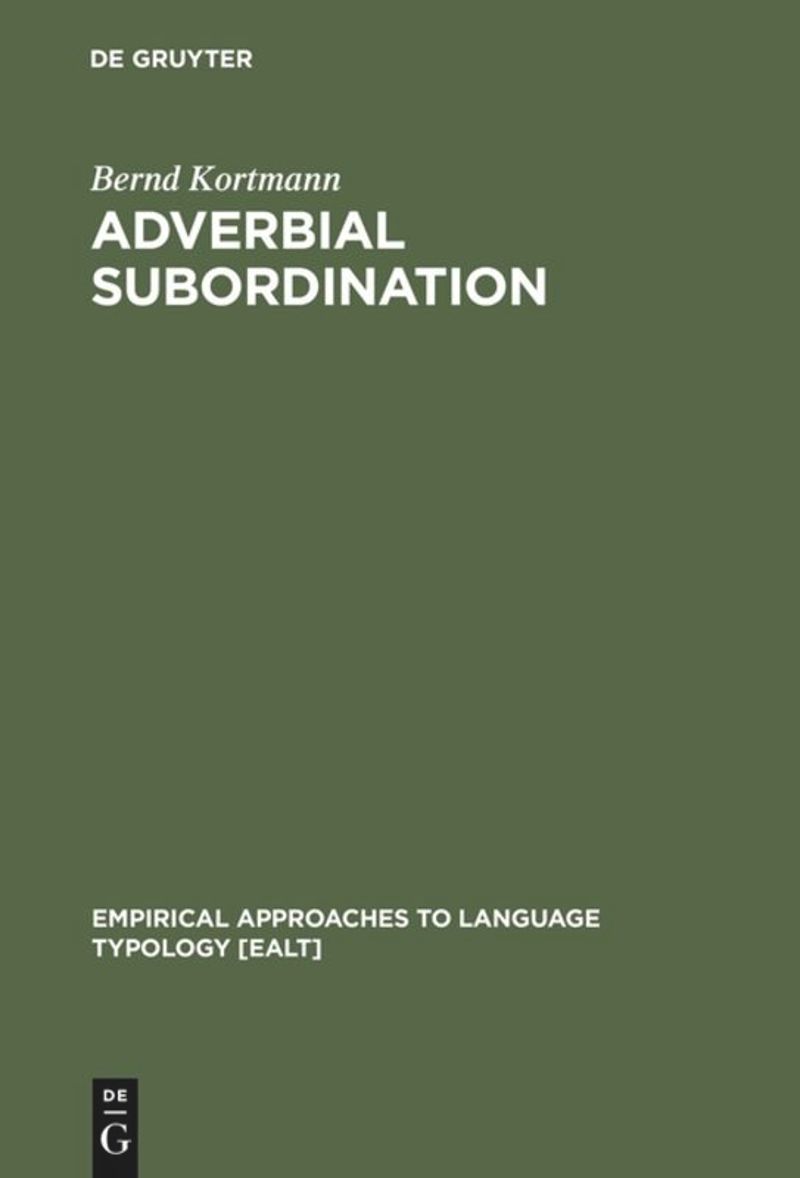 book: Adverbial Subordination