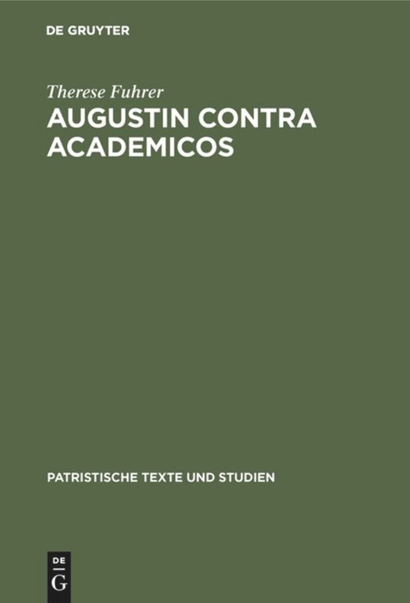 book: Augustin contra Academicos
