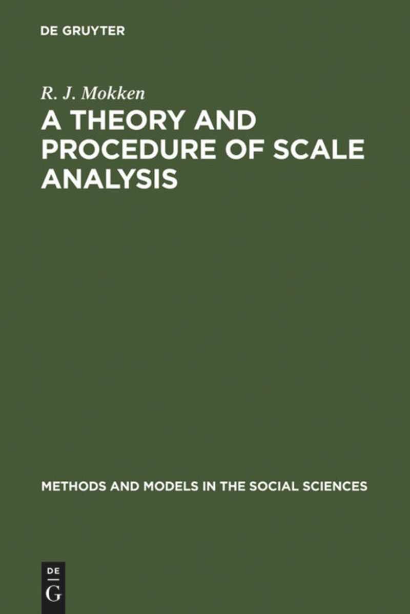 book: A Theory and Procedure of Scale Analysis