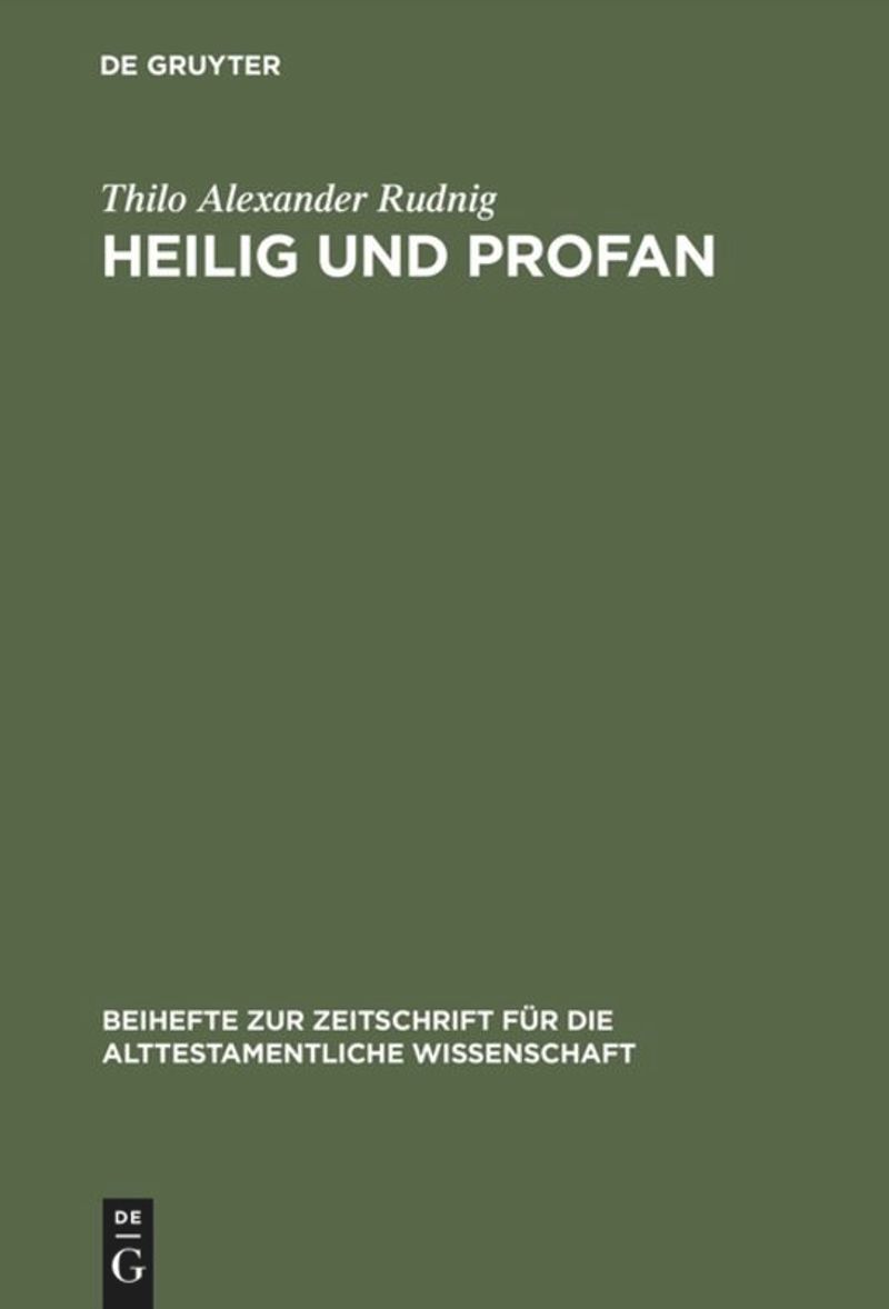 book: Heilig und Profan