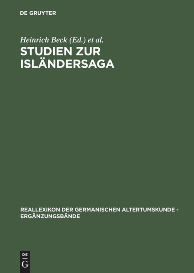 book: Studien zur Isländersaga