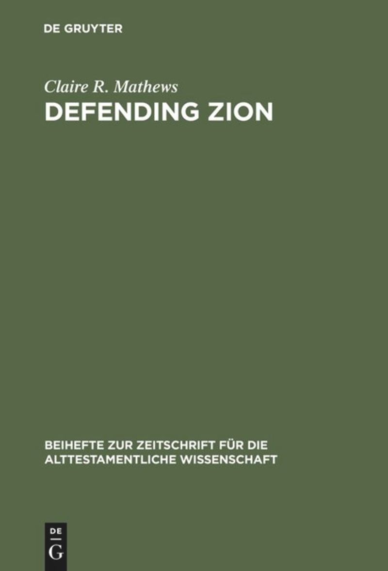 book: Defending Zion