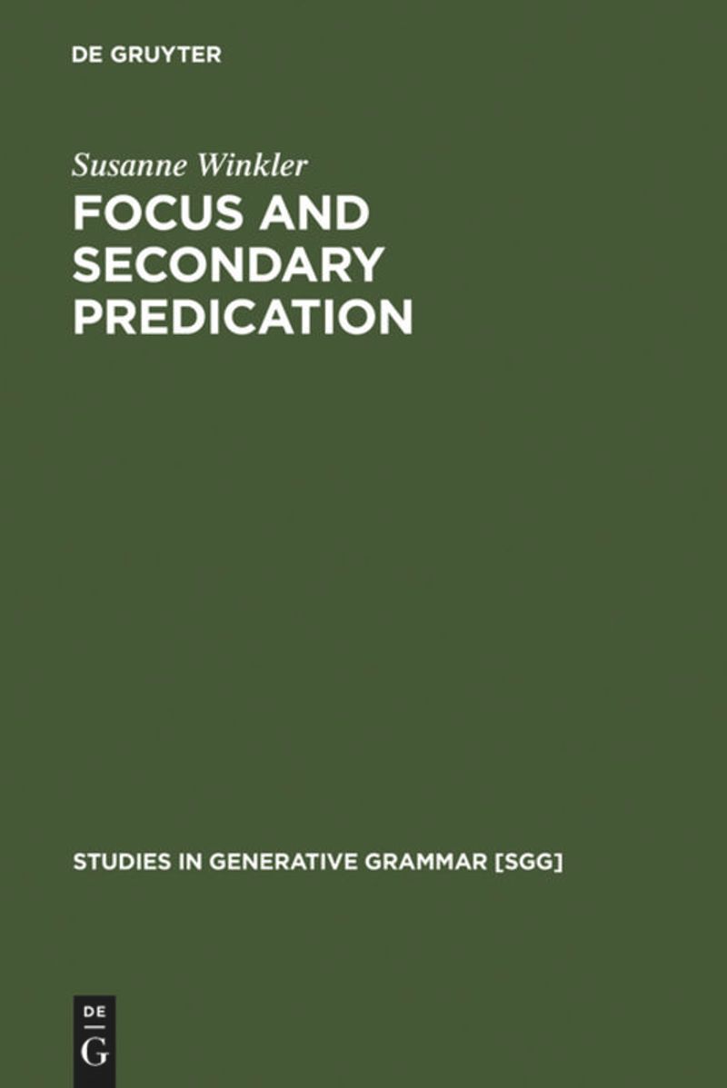 book: Focus and Secondary Predication