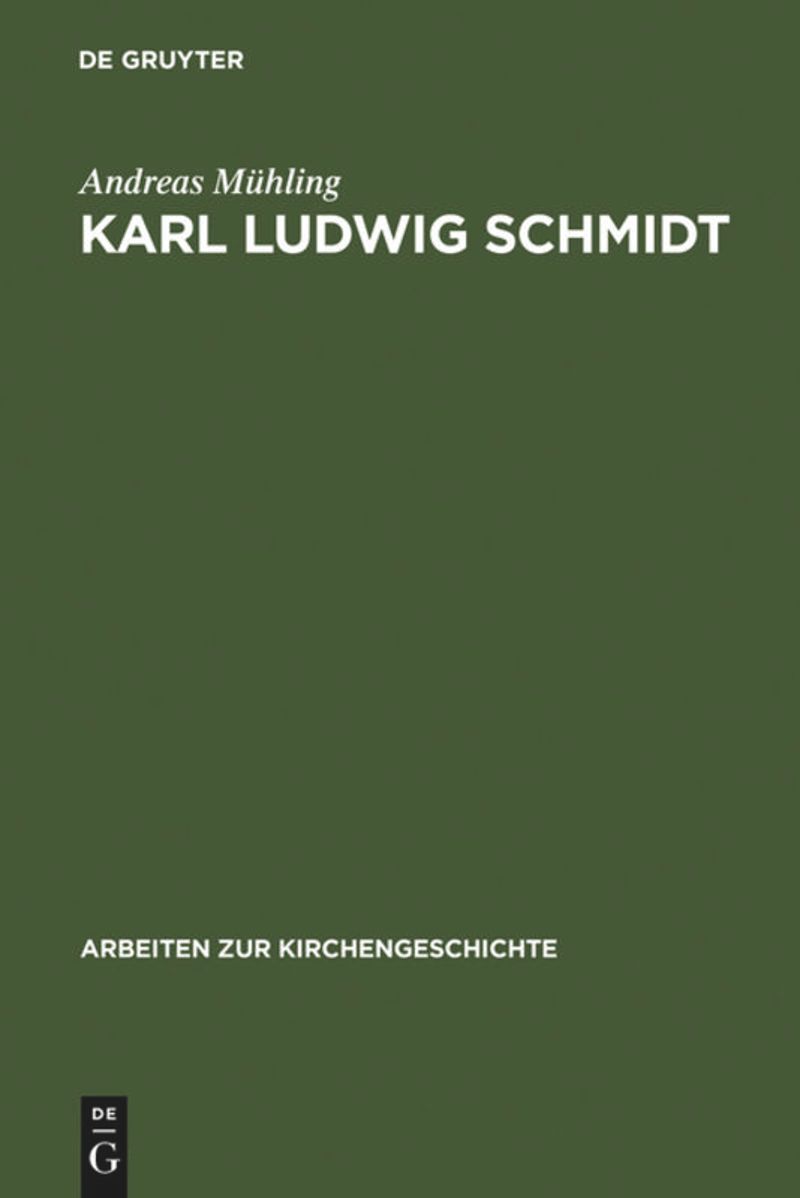 book: Karl Ludwig Schmidt