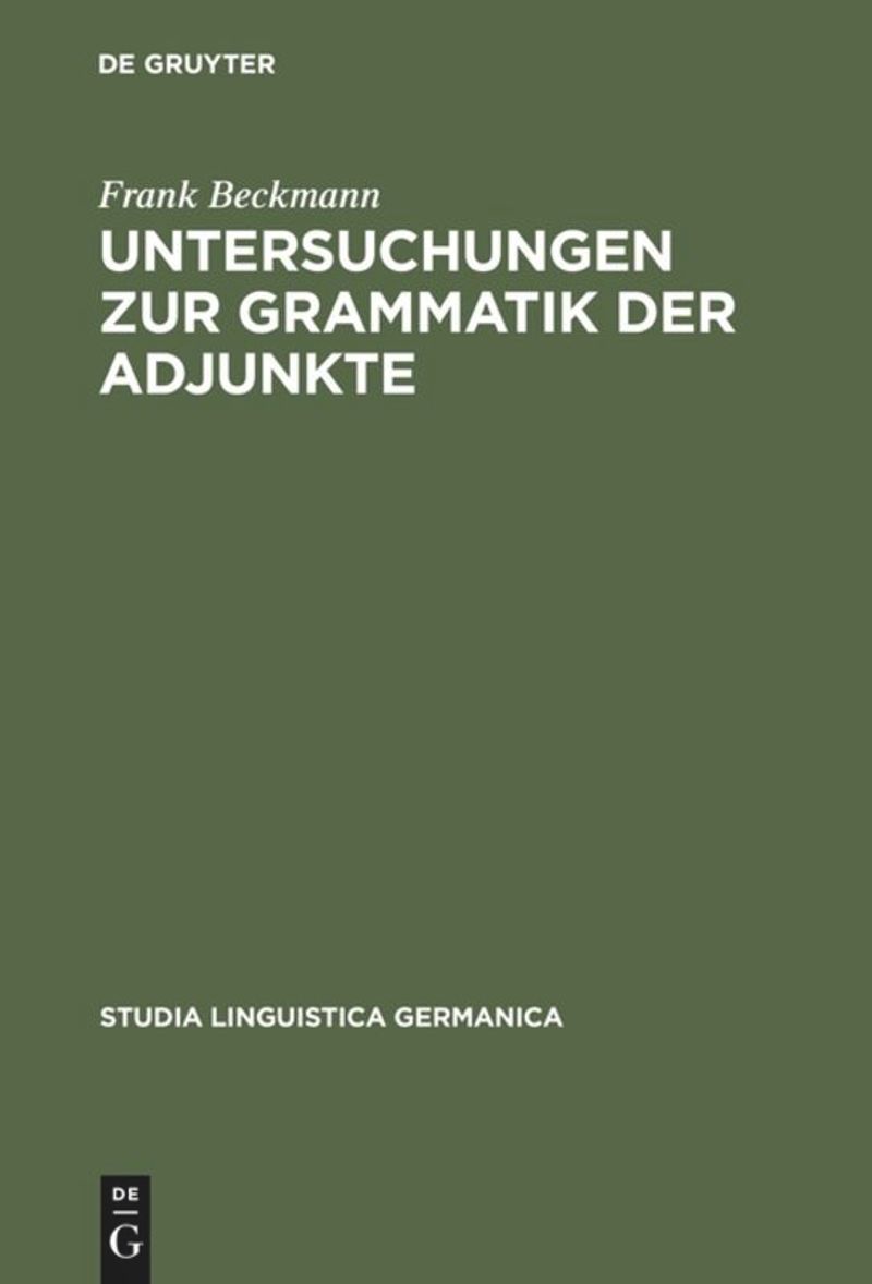 book: Untersuchungen zur Grammatik der Adjunkte