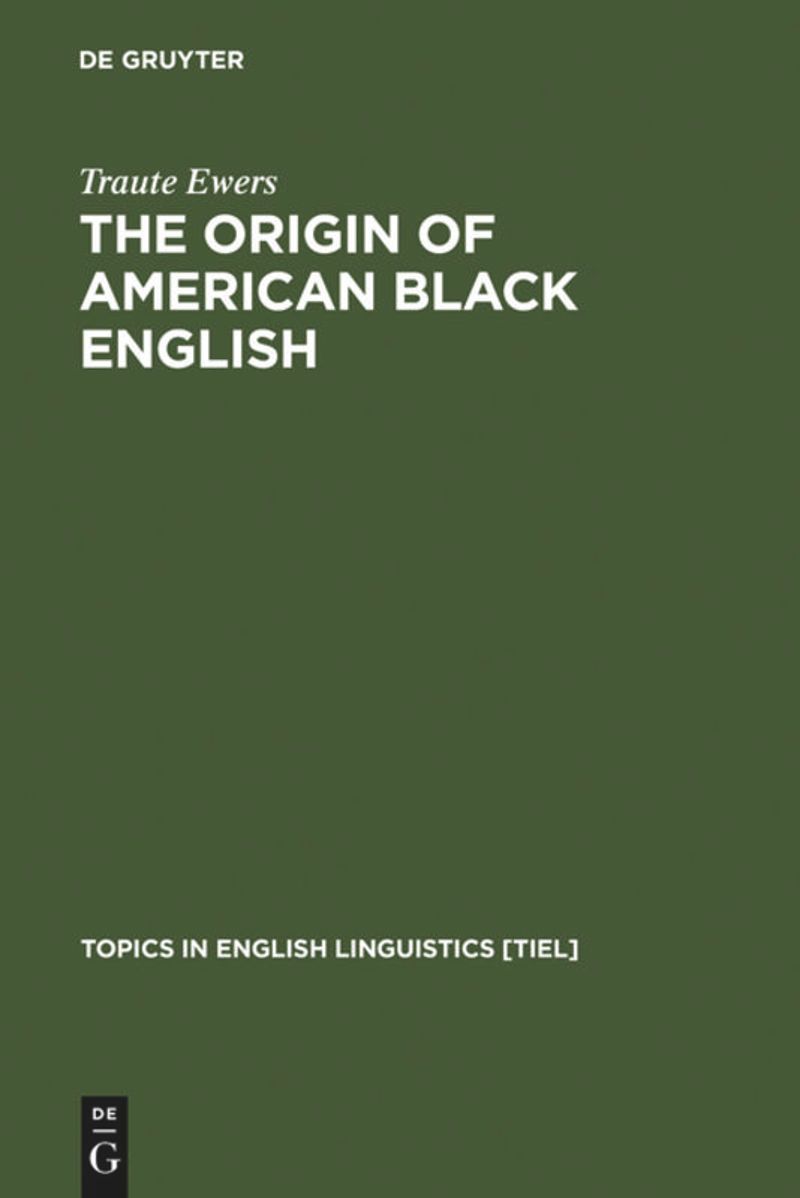 book: The Origin of American Black English