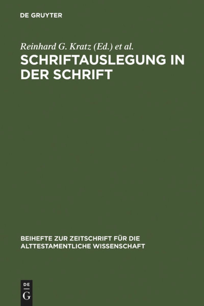 book: Schriftauslegung in der Schrift