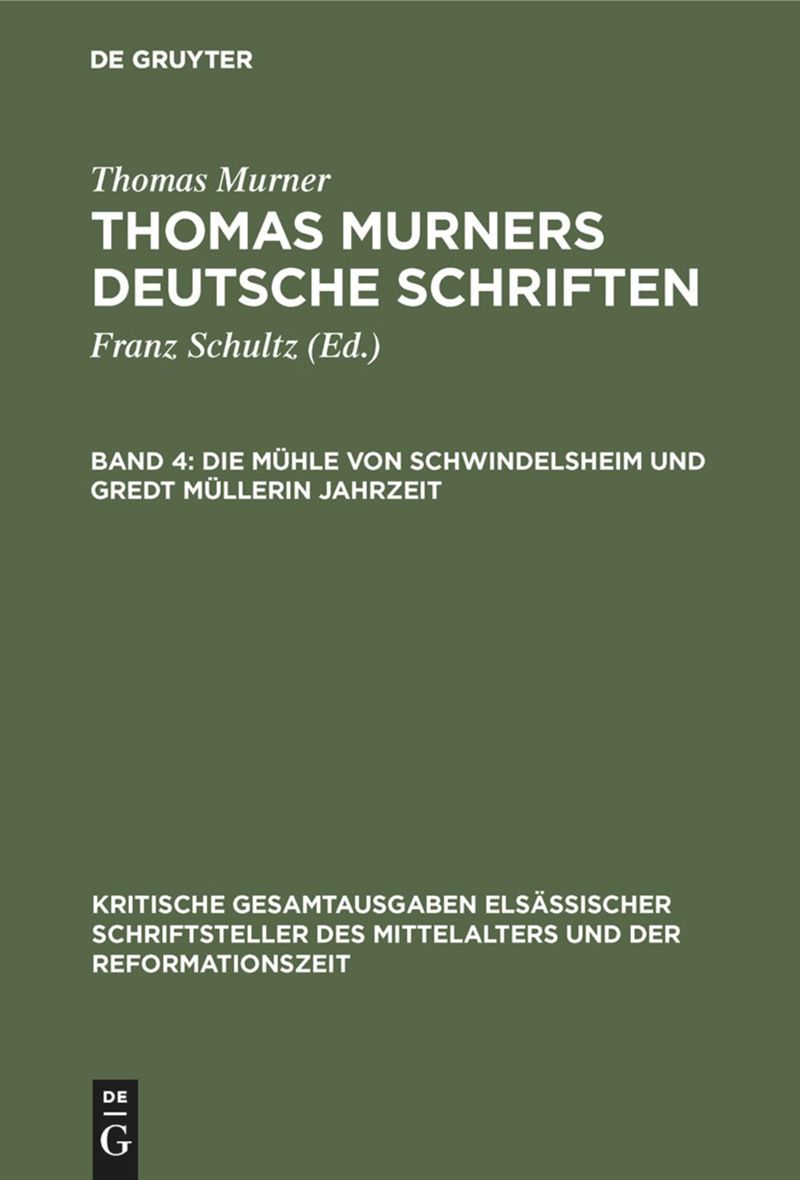 book: Band 4 Die Mühle von Schwindelsheim und Gredt Müllerin Jahrzeit