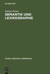 book: Semantik und Lexikographie