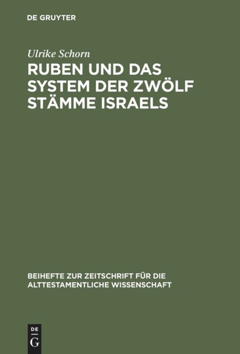 book: Ruben und das System der zwölf Stämme Israels