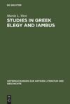 book: Studies in Greek Elegy and Iambus