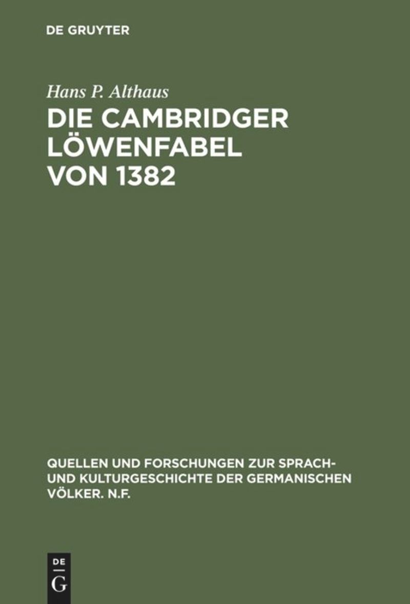 book: Die Cambridger Löwenfabel von 1382