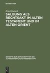 book: Salbung als Rechtsakt im Alten Testament und im Alten Orient