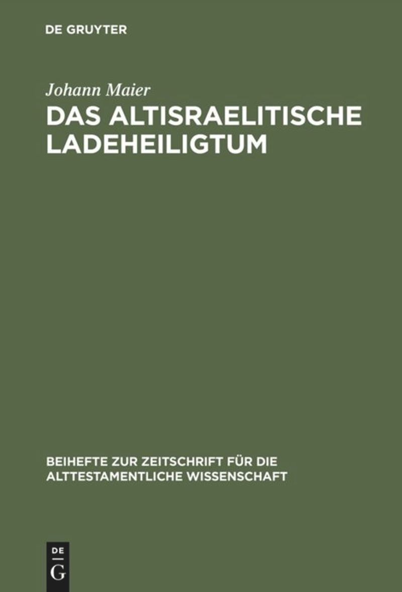 book: Das altisraelitische Ladeheiligtum