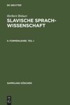 book: II Formenlehre. Teil 1