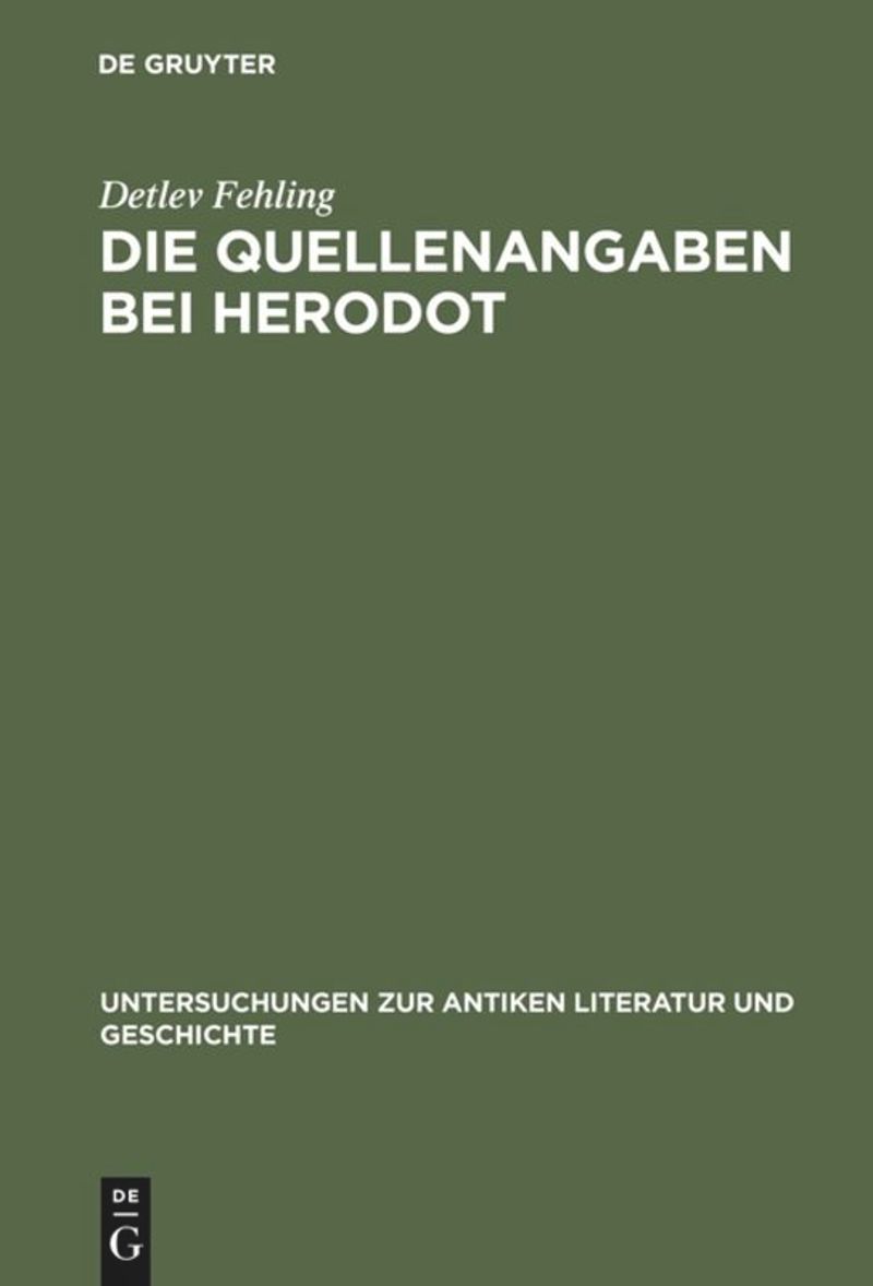 book: Die Quellenangaben bei Herodot