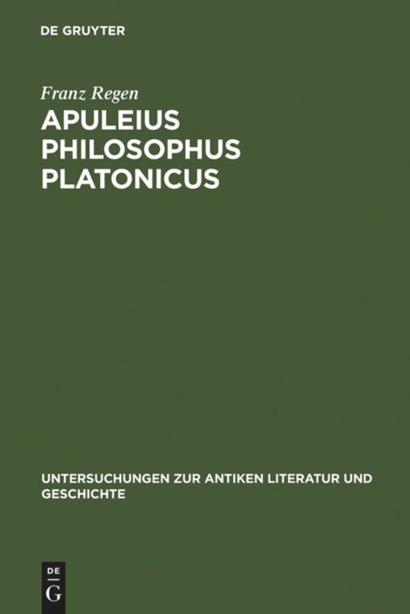 book: Apuleius philosophus Platonicus