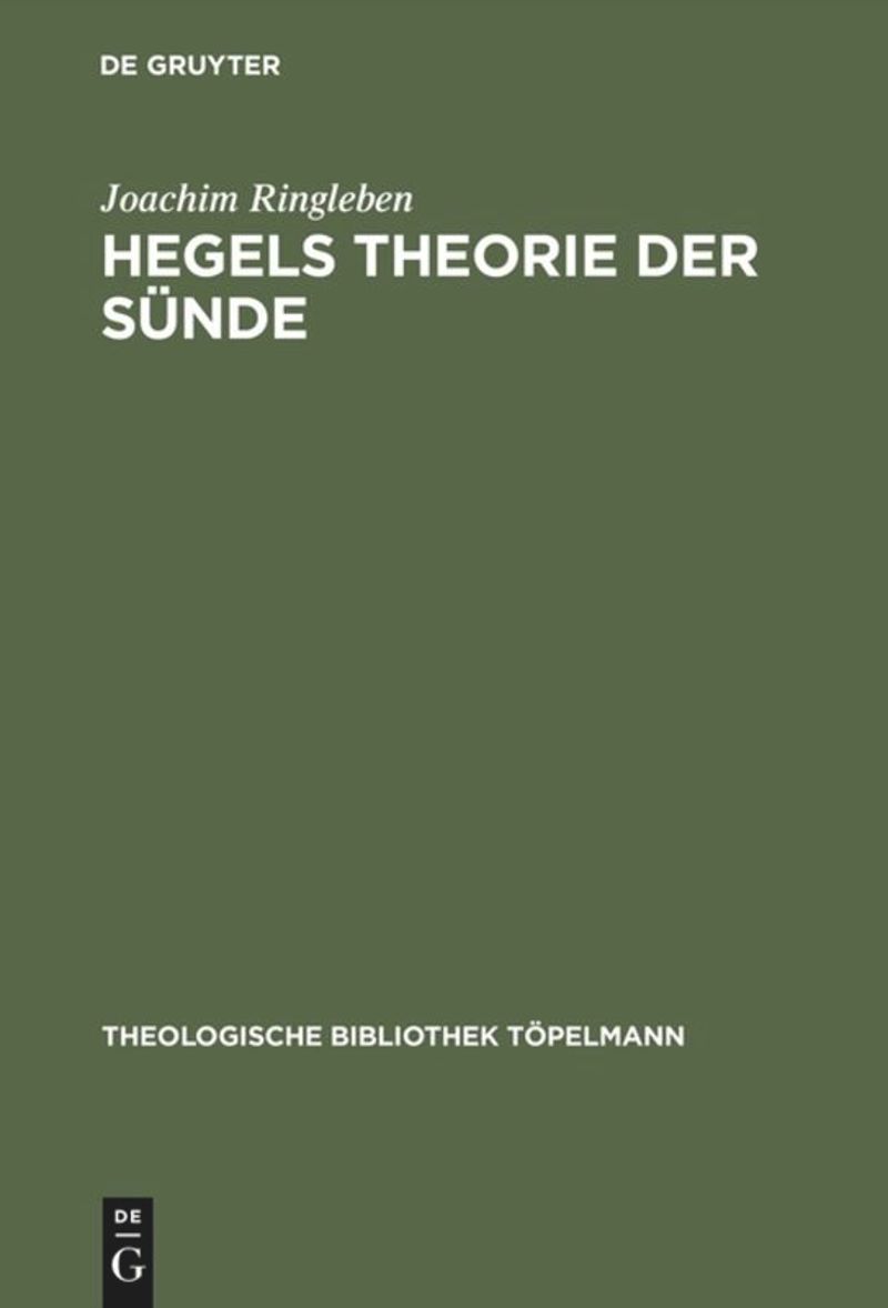 book: Hegels Theorie der Sünde