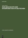 book: Zur Geschichte der Interpunktion im Deutschen