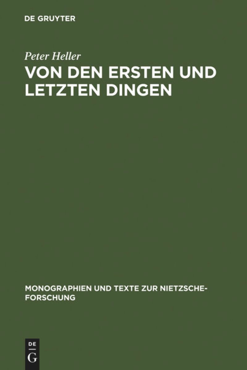 book: Von den ersten und letzten Dingen