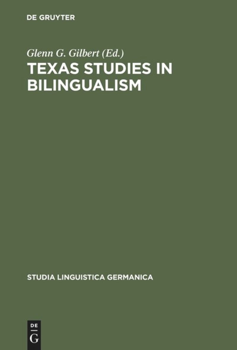 book: Texas Studies in Bilingualism