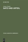 book: Satz und Urteil