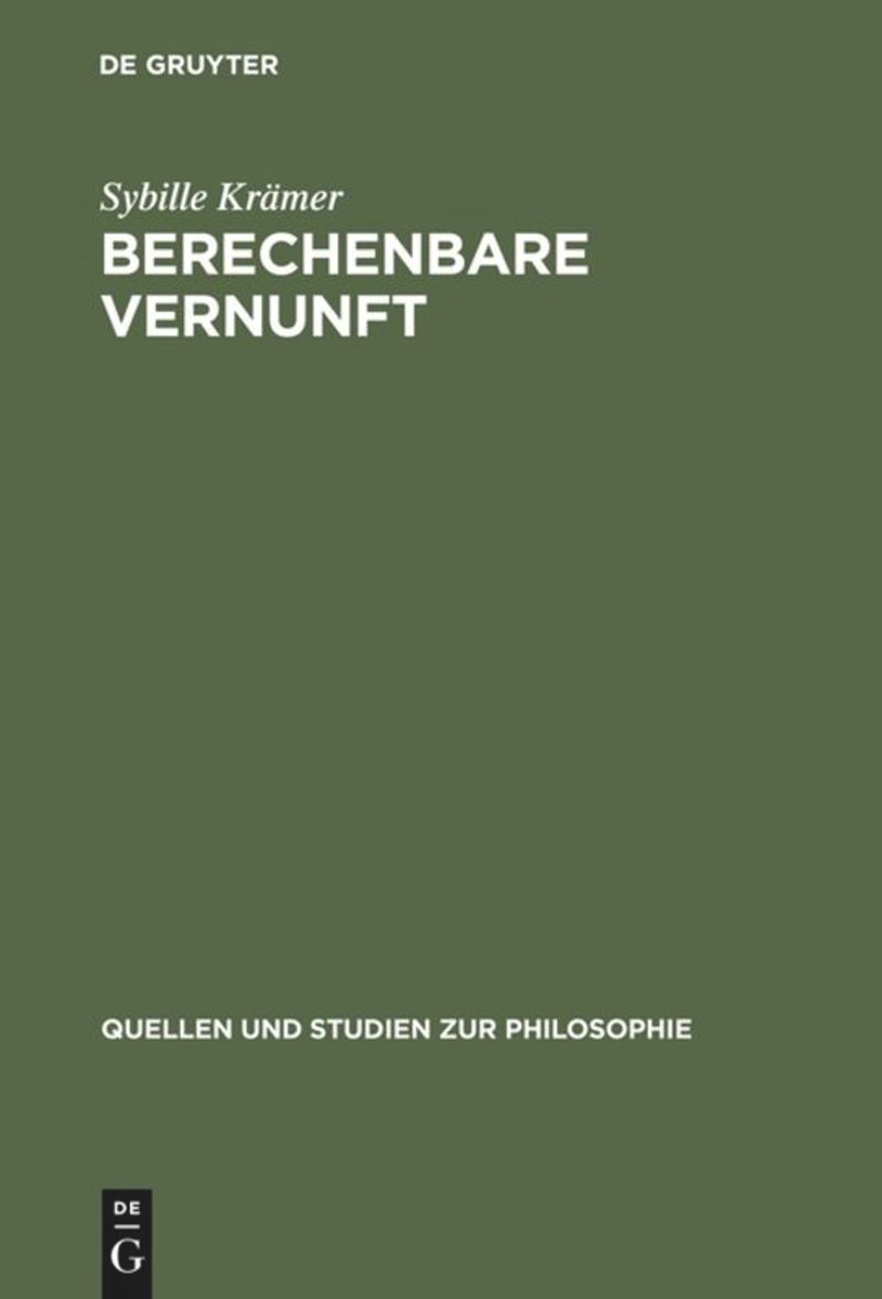 book: Berechenbare Vernunft
