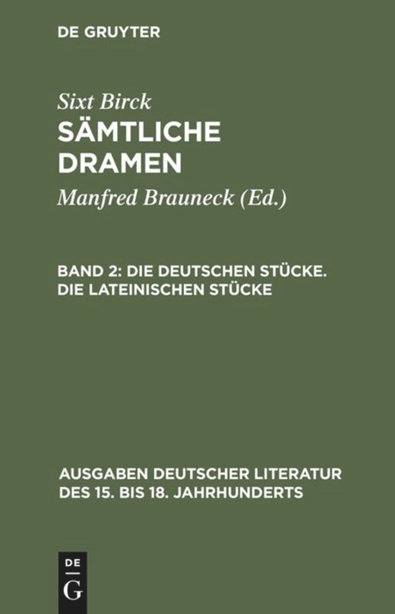 book: Band 2 Die deutschen Stücke. Die lateinischen Stücke