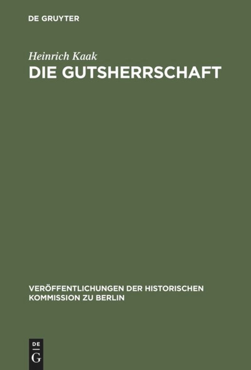 book: Die Gutsherrschaft