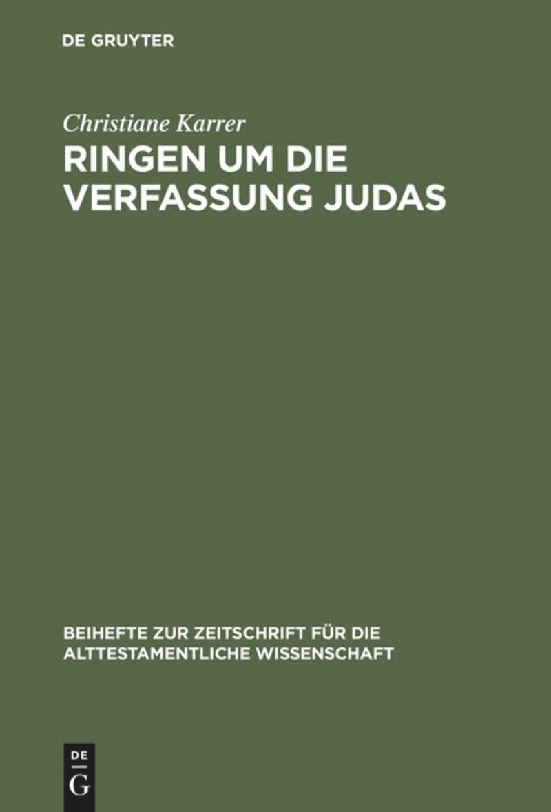book: Ringen um die Verfassung Judas